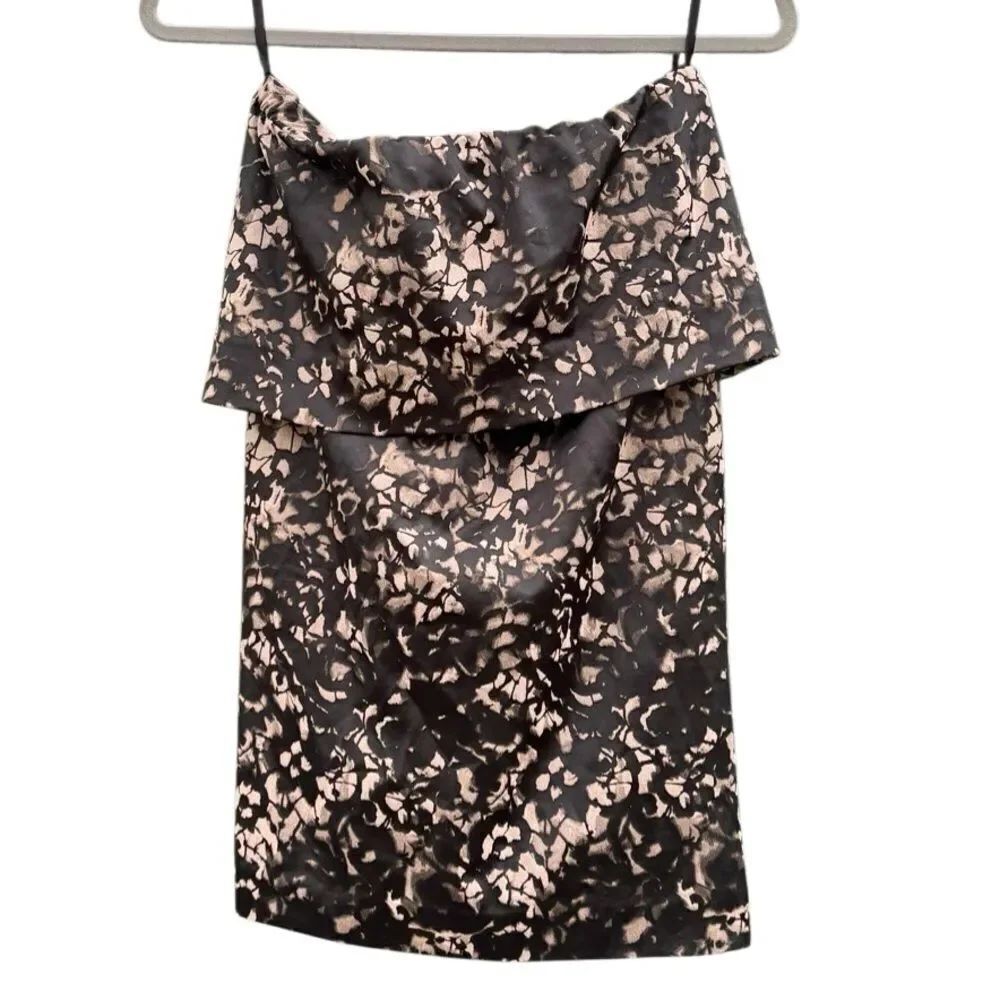 Donna Karan Women's Tube Top Abstract Mini Dress Size 8
